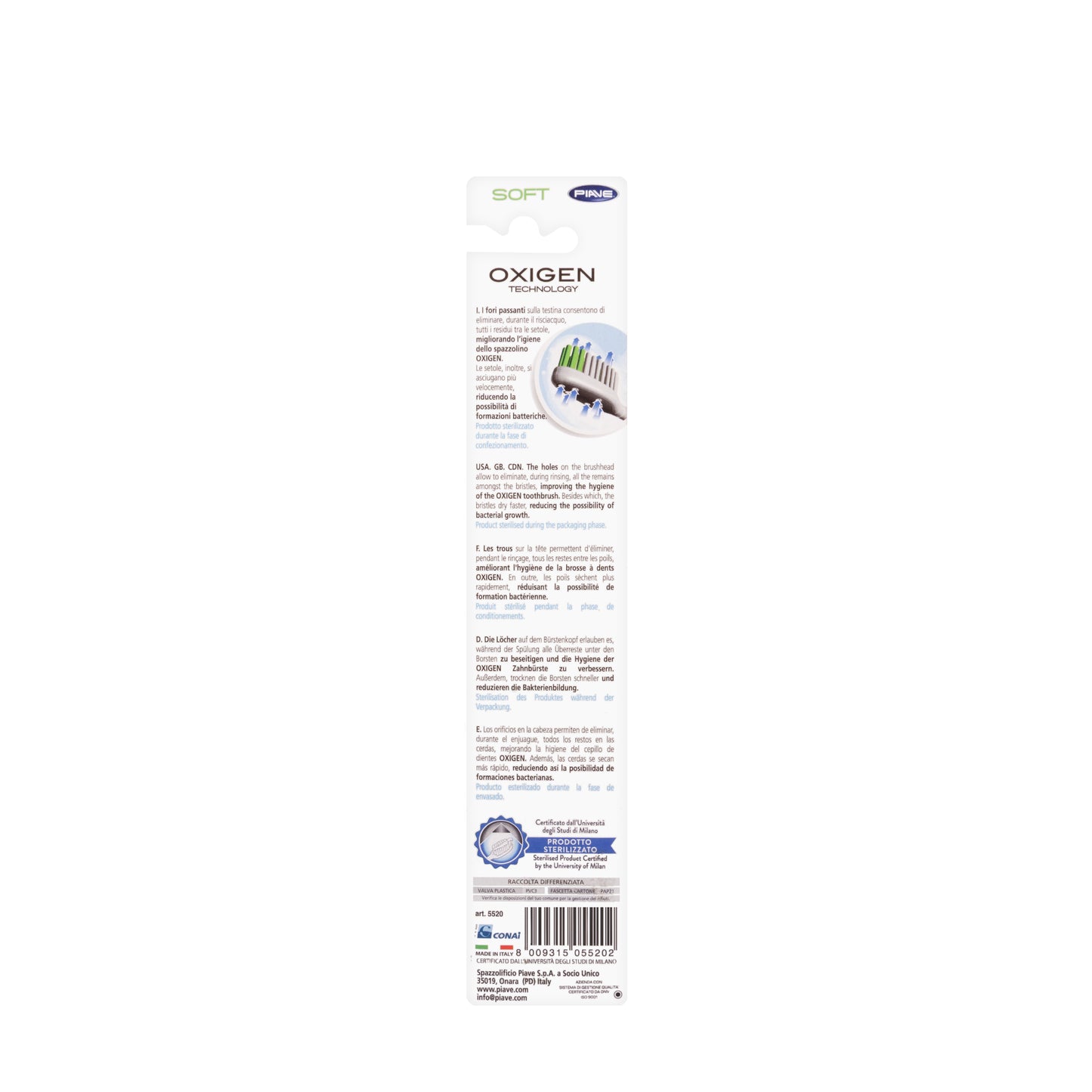 Piave Oxygen Toothbrush-Soft [5520]