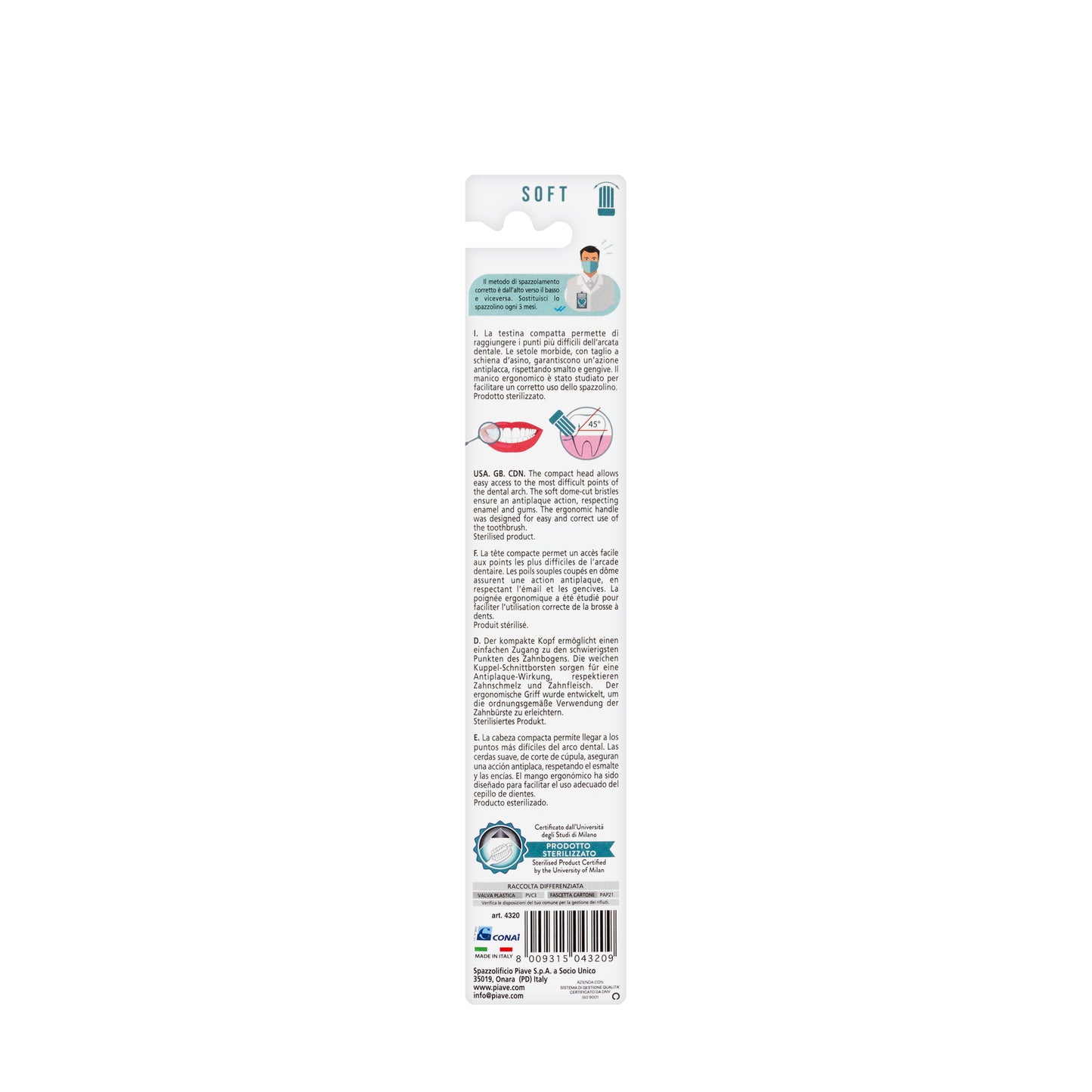 Piave Dentonet Toothbrush-Soft [4320]