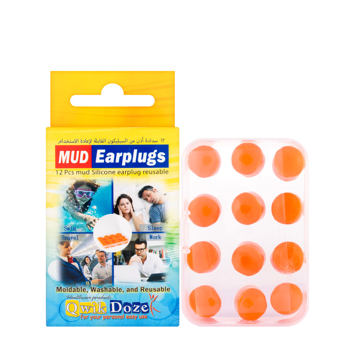 Qwik Doze Mud Ear Plug 12 Pieces