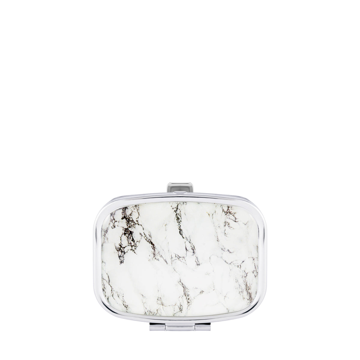 Qwik Doze Pill Box Metal 2 Compartments Rectangle