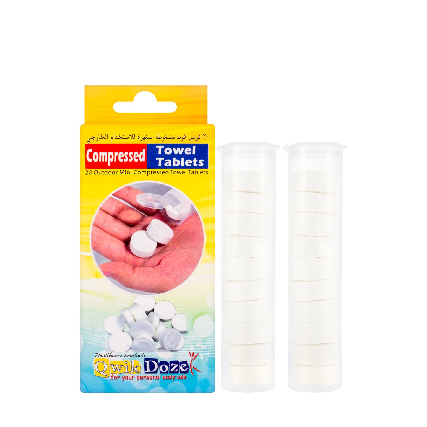 Qwik Doze Compressed Towel 20 Pieces