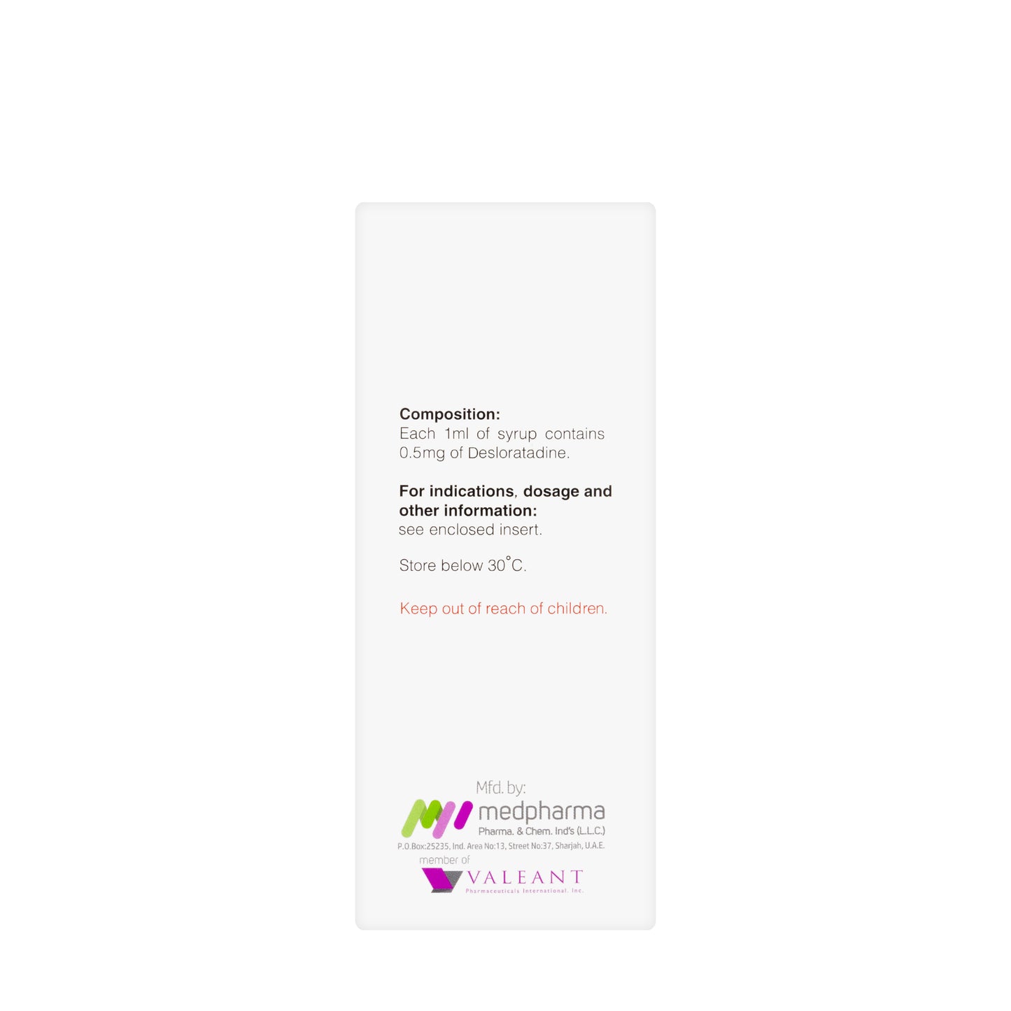 Hisdine 0.5Mg/Ml Syrup 200Ml