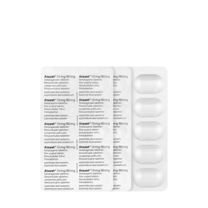 Atozet 10/80Mg 30 Tablets
