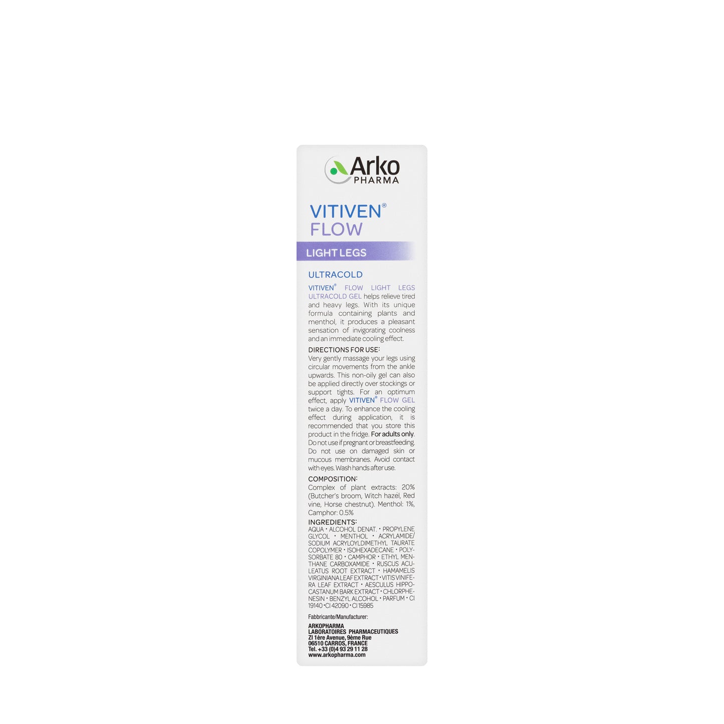 Arkopharma Vitiven Flow Light Legs Ultra Cold Gel 150Ml