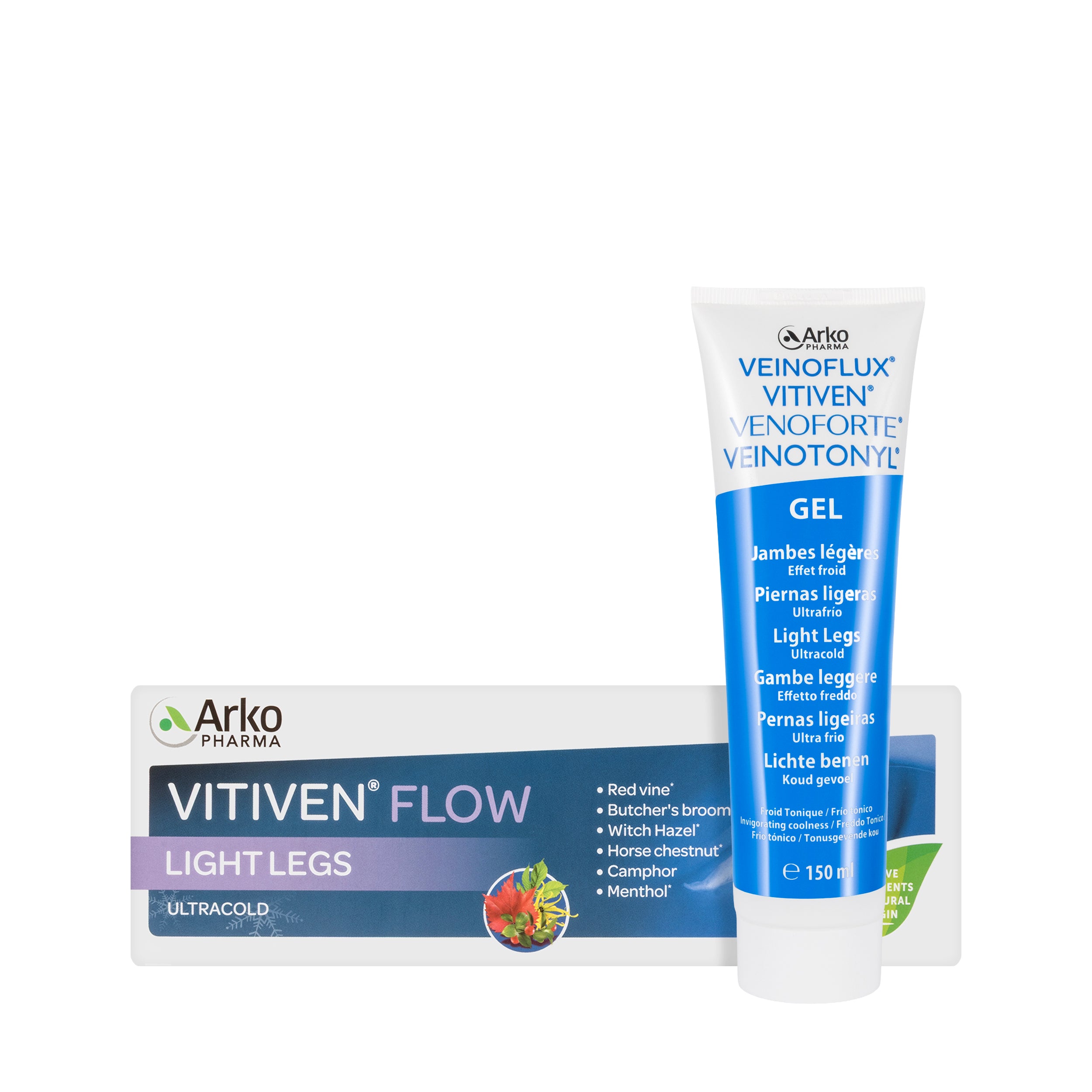Arkopharma Vitiven Flow Light Legs Ultra Cold Gel 150Ml