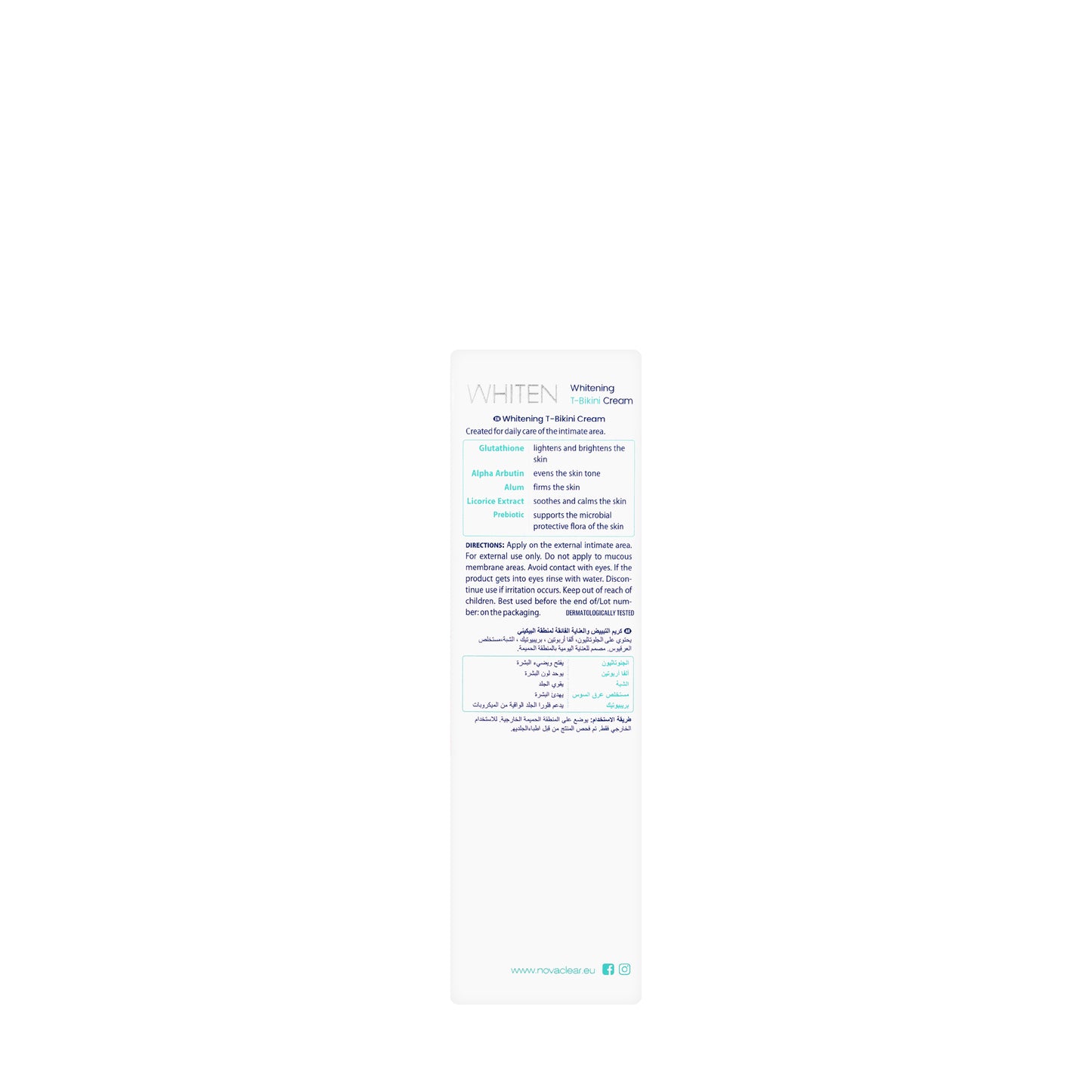Novaclear Whitening T-Bikini Cream 50 Ml