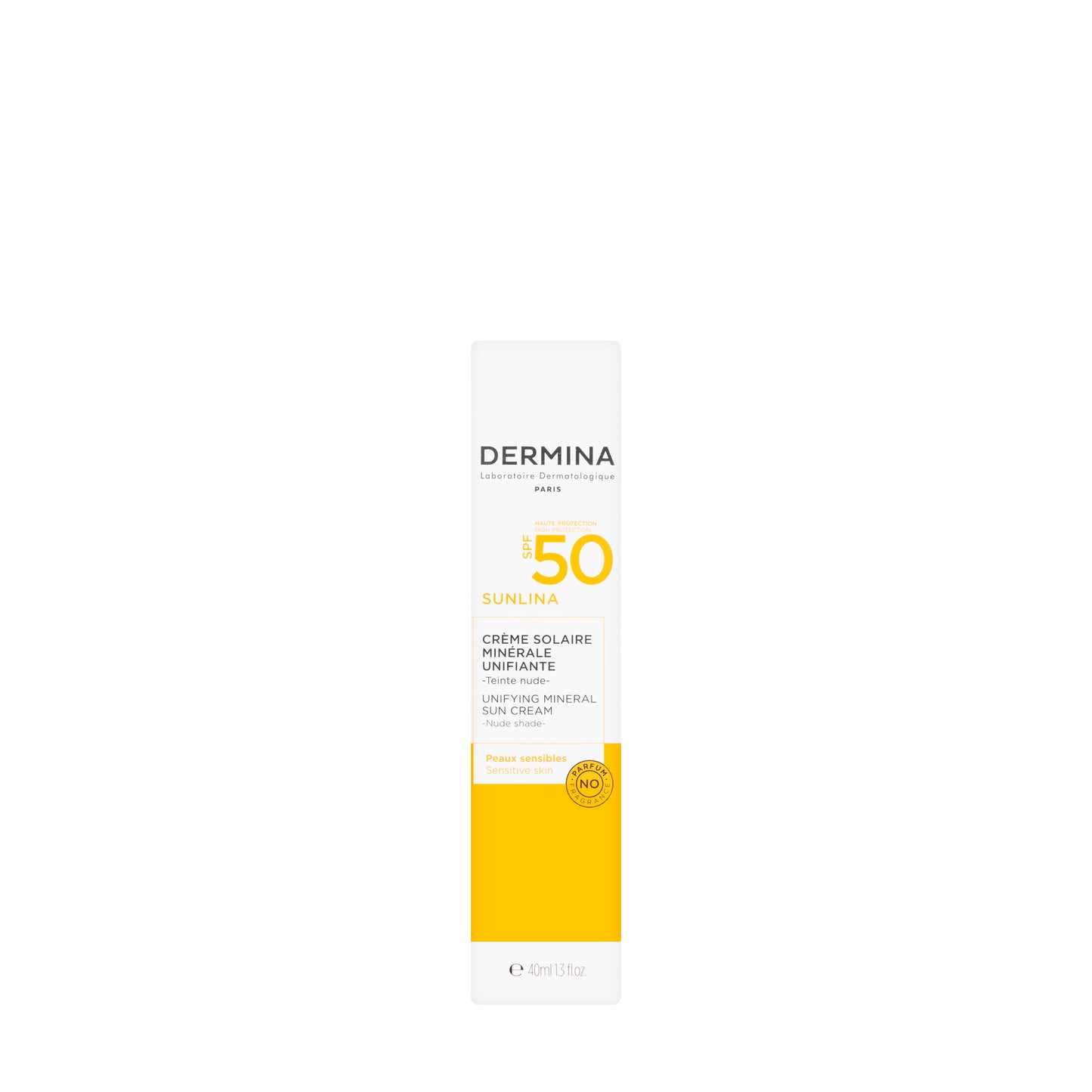 Dermina Sunlina SPF 50+ Unifying Mineral Sun Cream 40 Ml (Nude Shade)