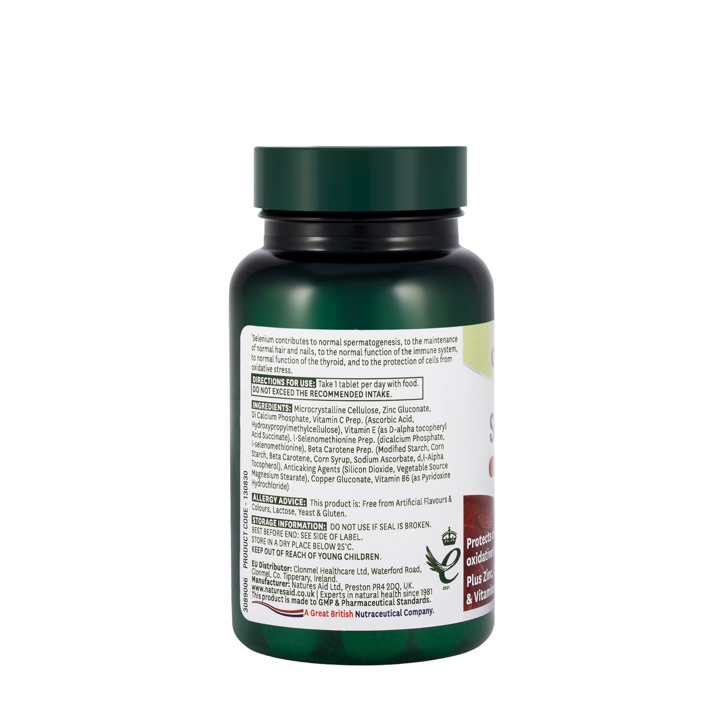 Natures Aid Selenium Elemental 200mcg 90 Tablet