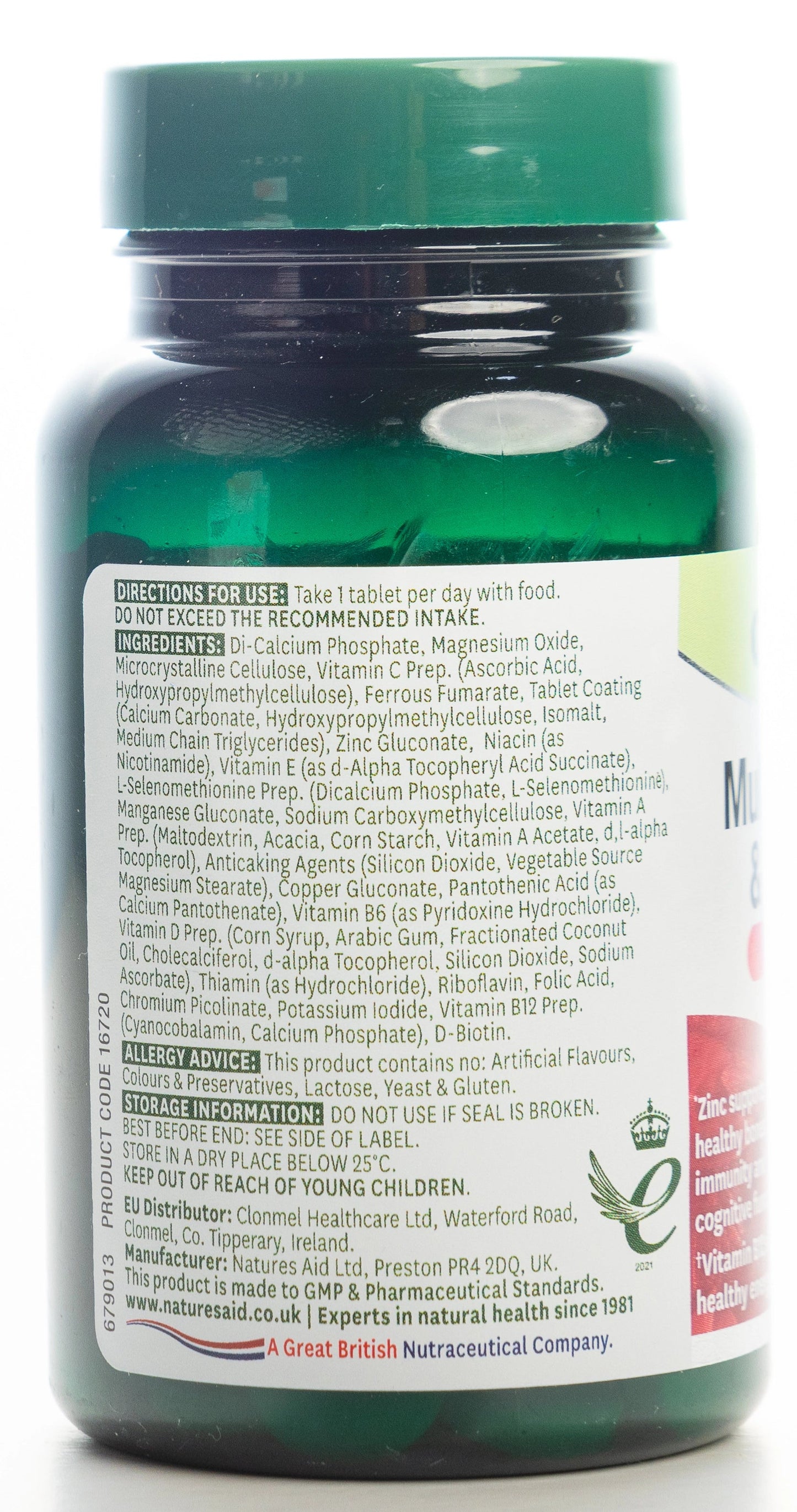 Natures Aid Multi-Vitamins & Minerals Complete 90 Tablet