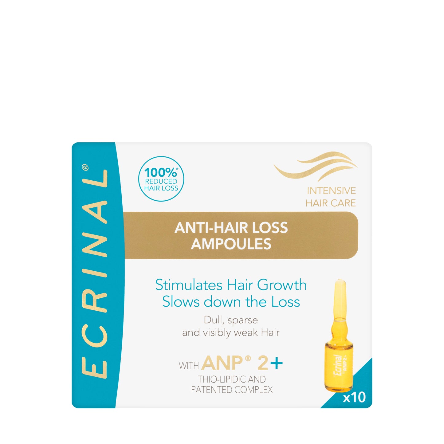 Ecrinal ANP 2+ Intensive Hair Care Anti-Hair Loss Ampoules (10 x 5 Ml)