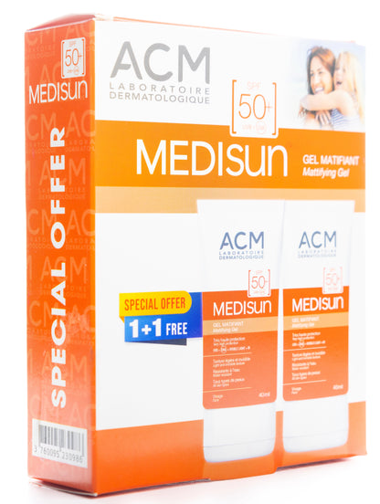 ACM Medisun Mattifying Spf50+ Gel 40Ml 1+1Offer