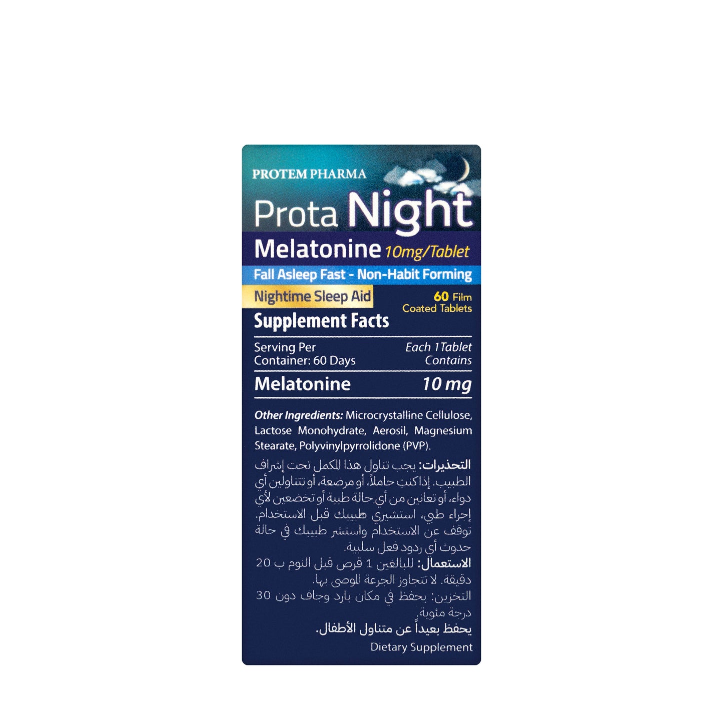 Prota Night Melatonine 10mg 60 Tablets