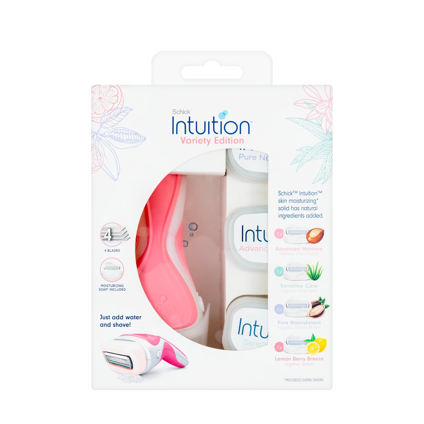 Schick Intuition Variety Razor Kit Pink/Green