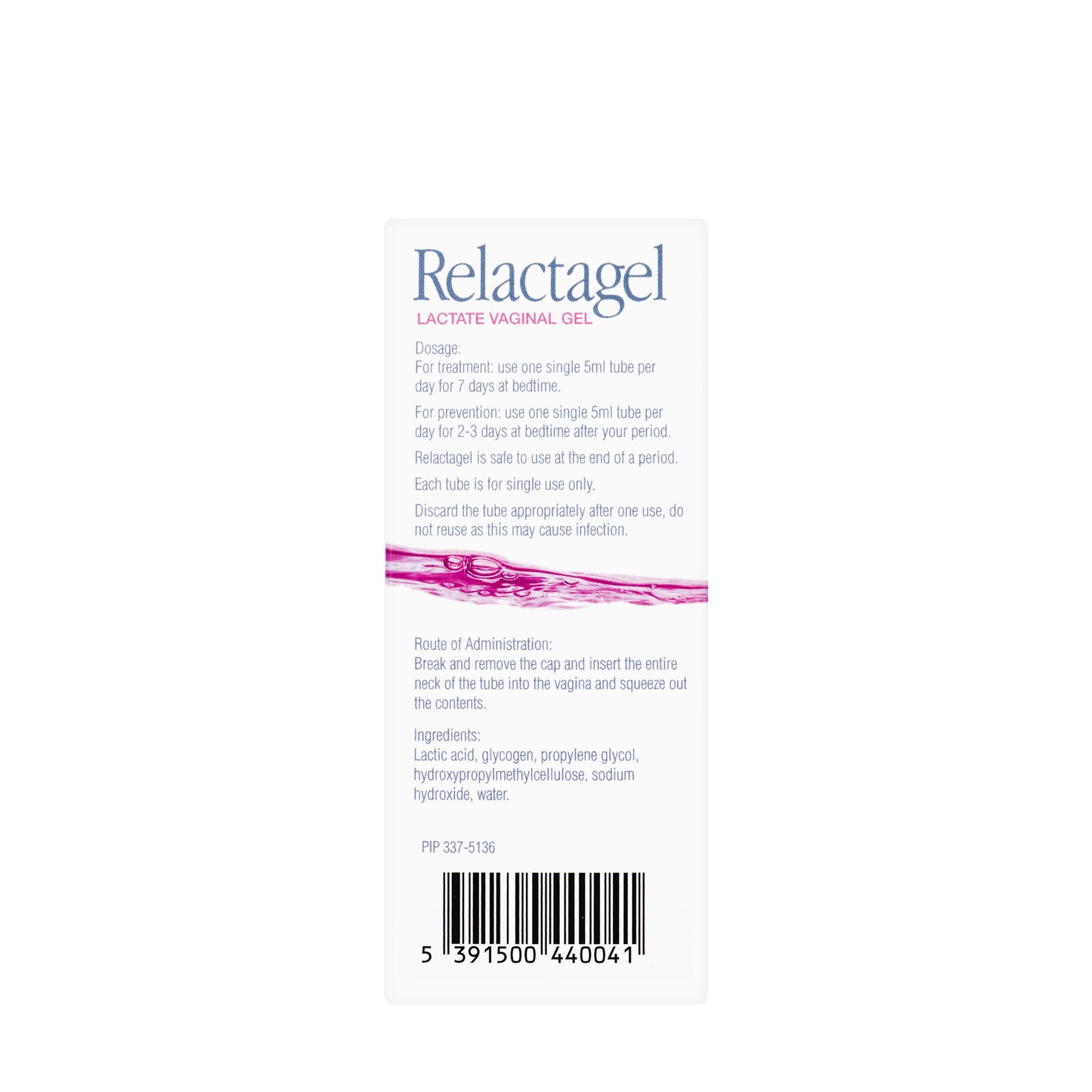 Relactagel Lactate Vaginal Gel 7 x 5 Ml Tubes