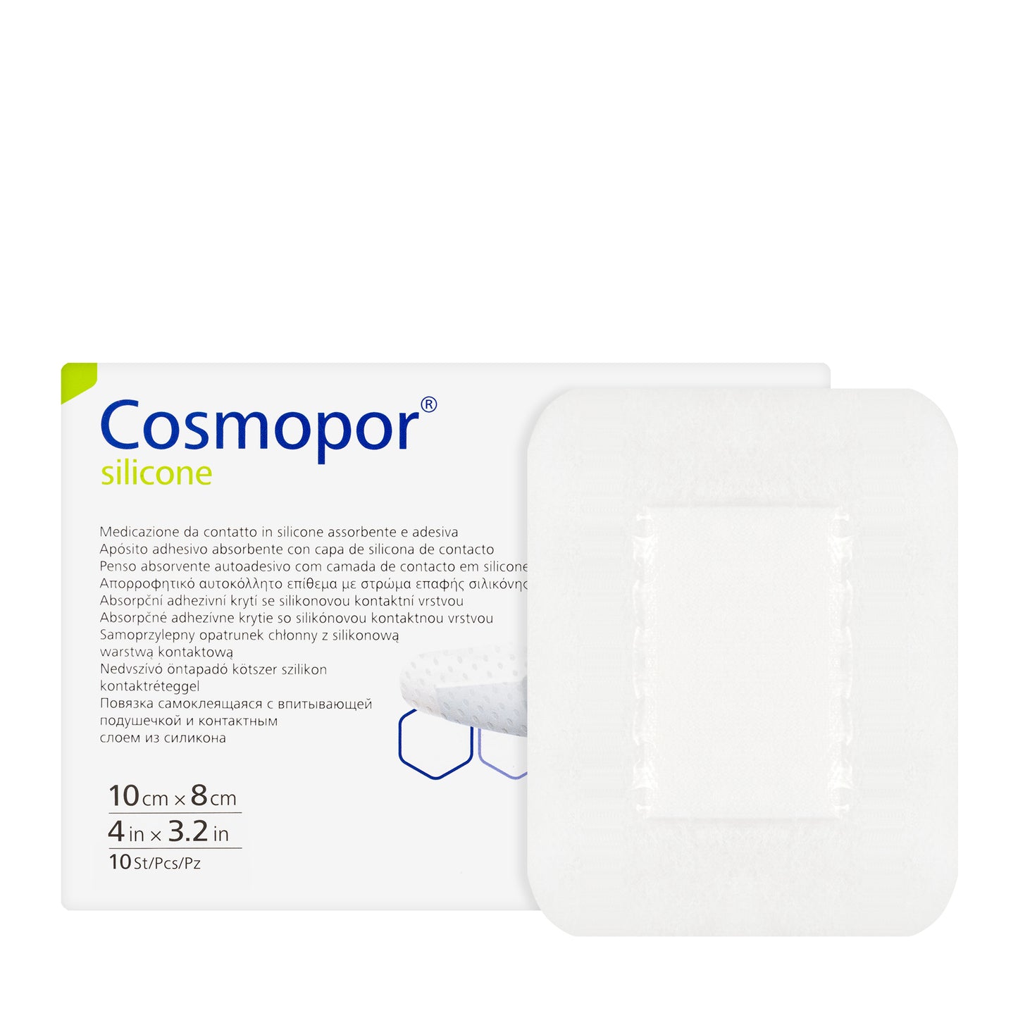 Hartmann Cosmopor Silicone 10X8Cm 10 Pieces