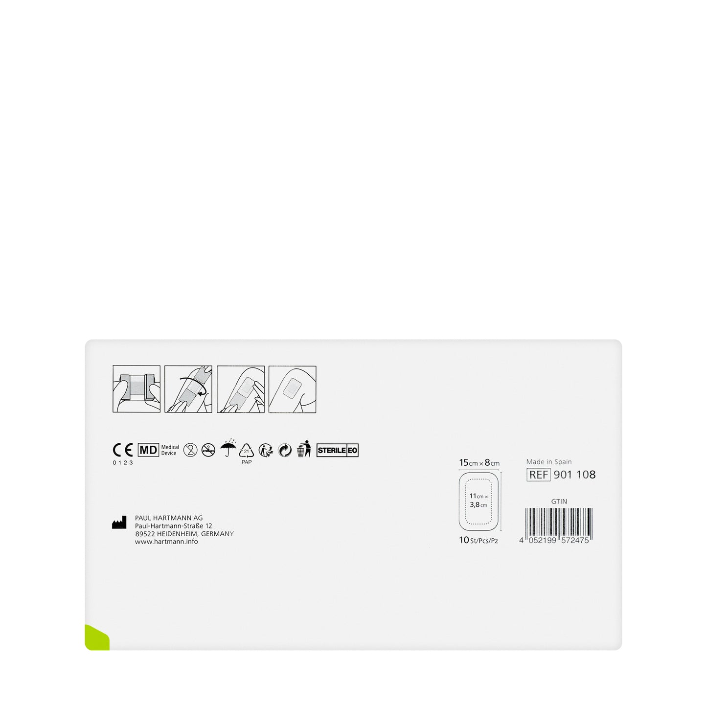 Hartmann Cosmopor Silicone 15X8Cm 10 Pieces