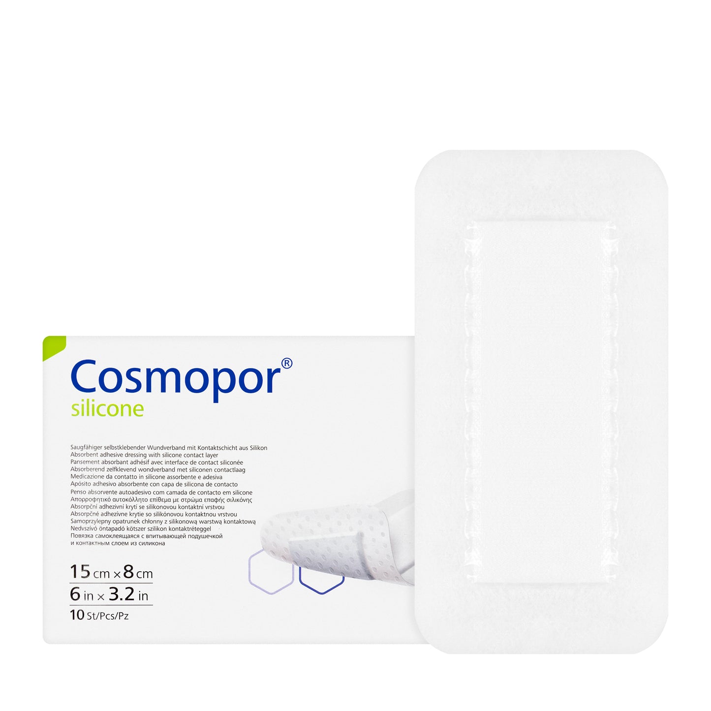 Hartmann Cosmopor Silicone 15X8Cm 10 Pieces