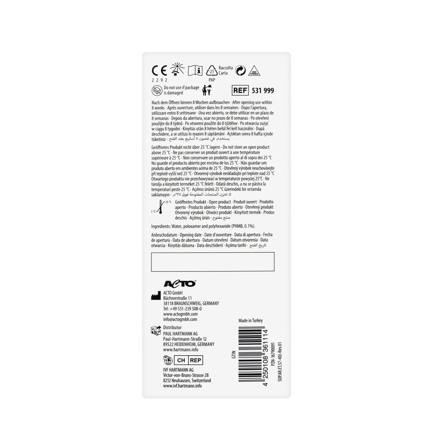 Hartmann HydroClean Solution 350 Ml