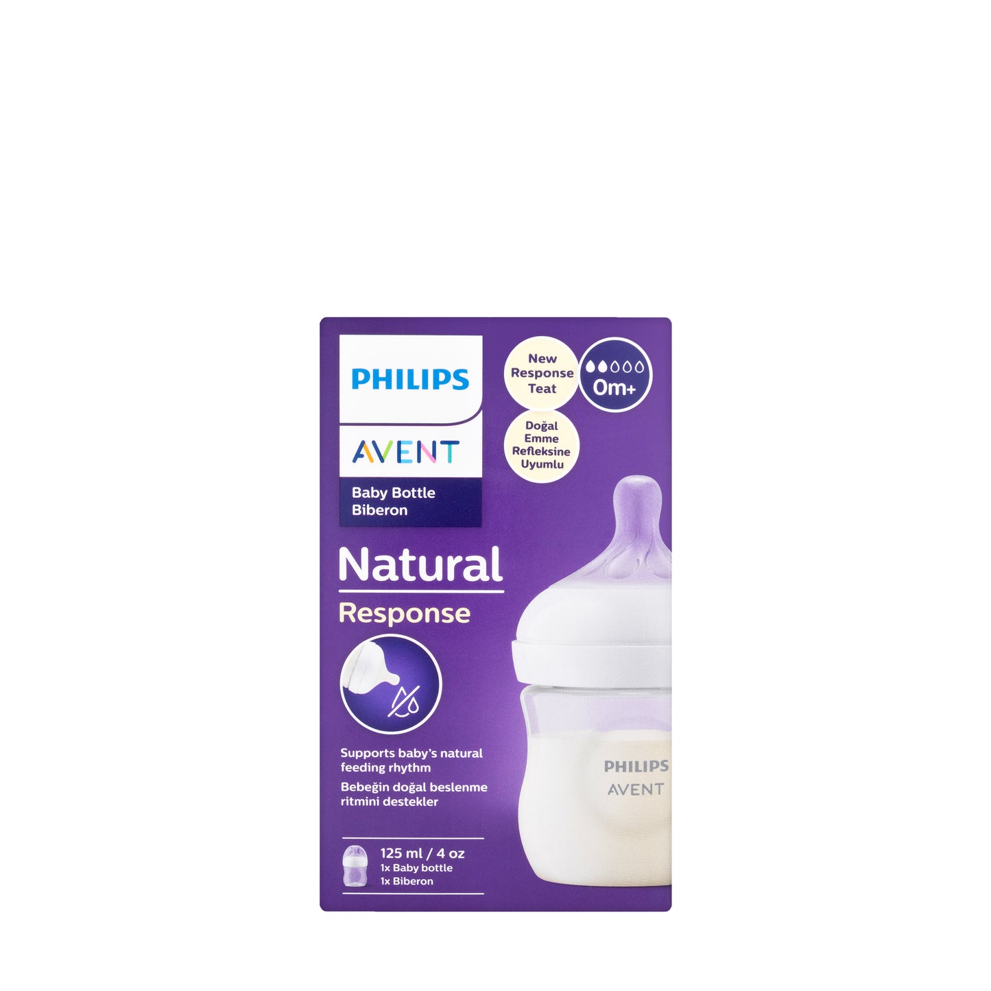 Avent [624] Natural Response Bottle 0M+ 125ML