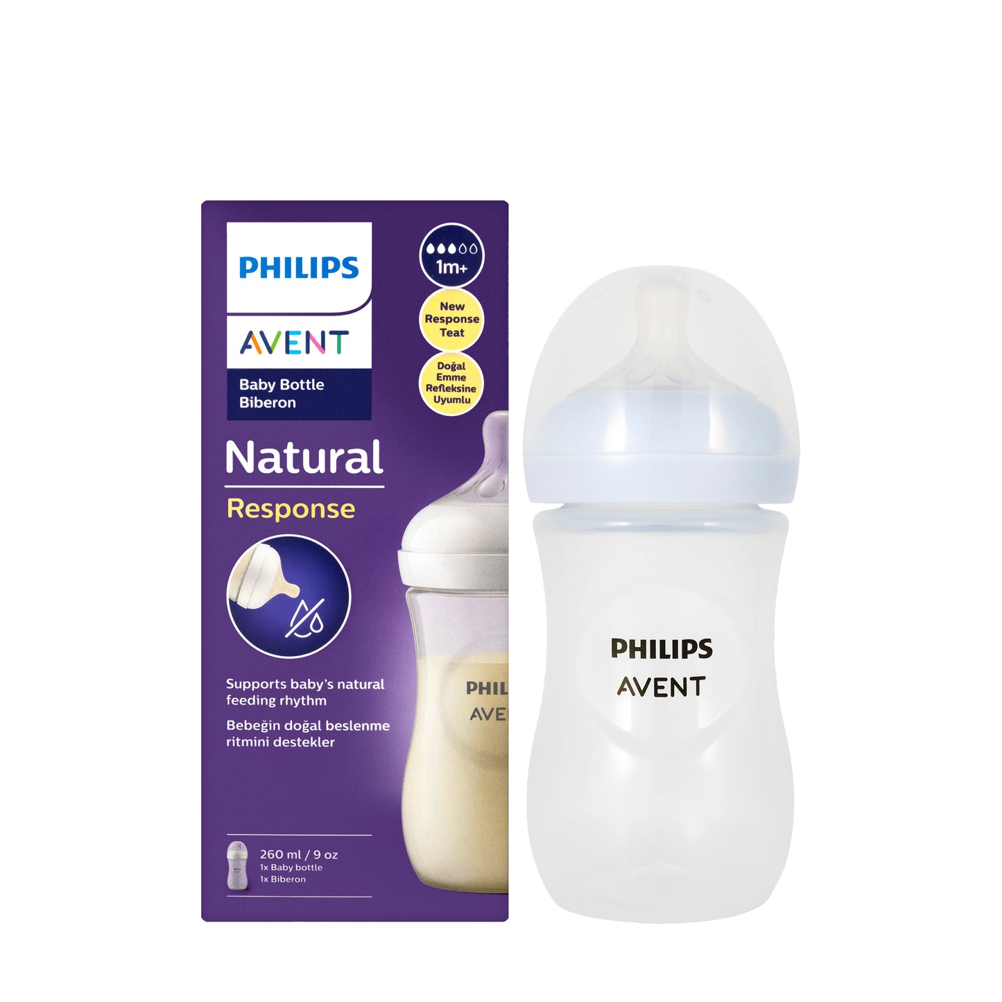 Avent [662] Natural Response Bottle 1M+ 260ML