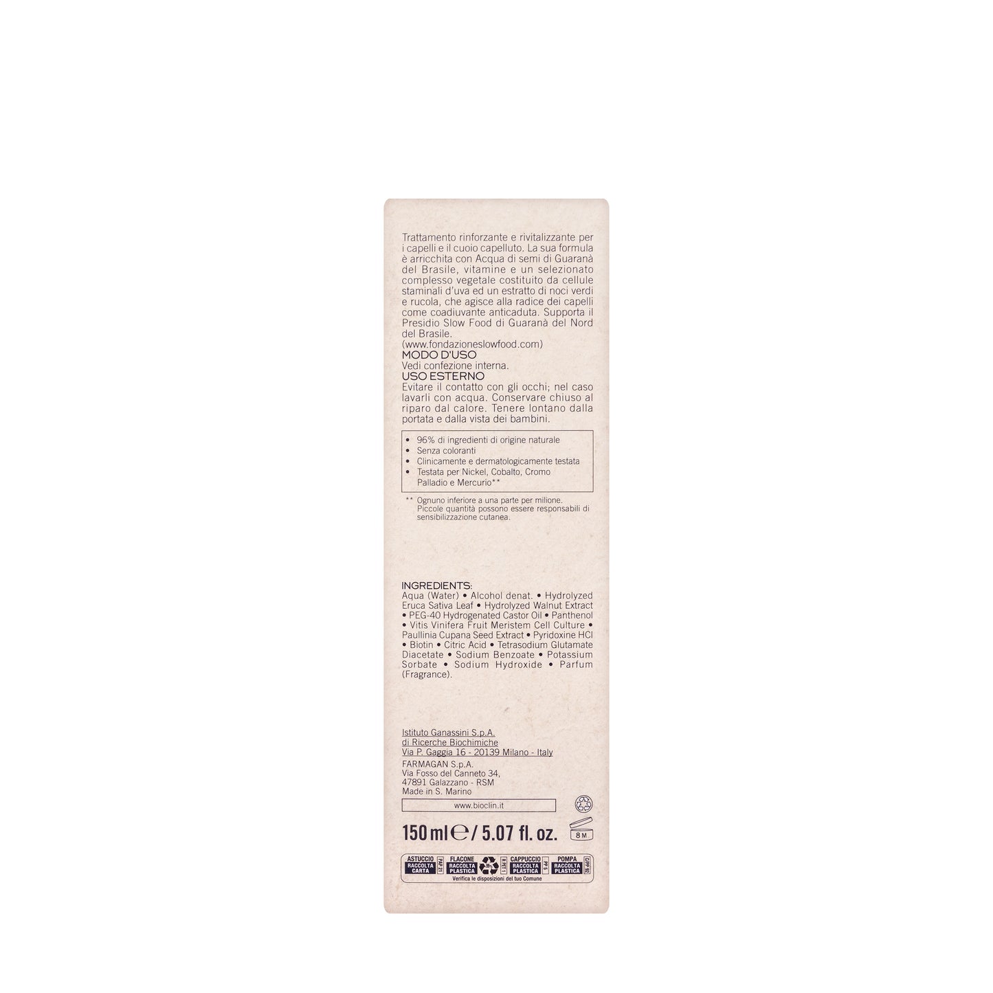 Bioclin Bio-Force Strengthening Spray Lotion with Guarana Seed Water 150 Ml