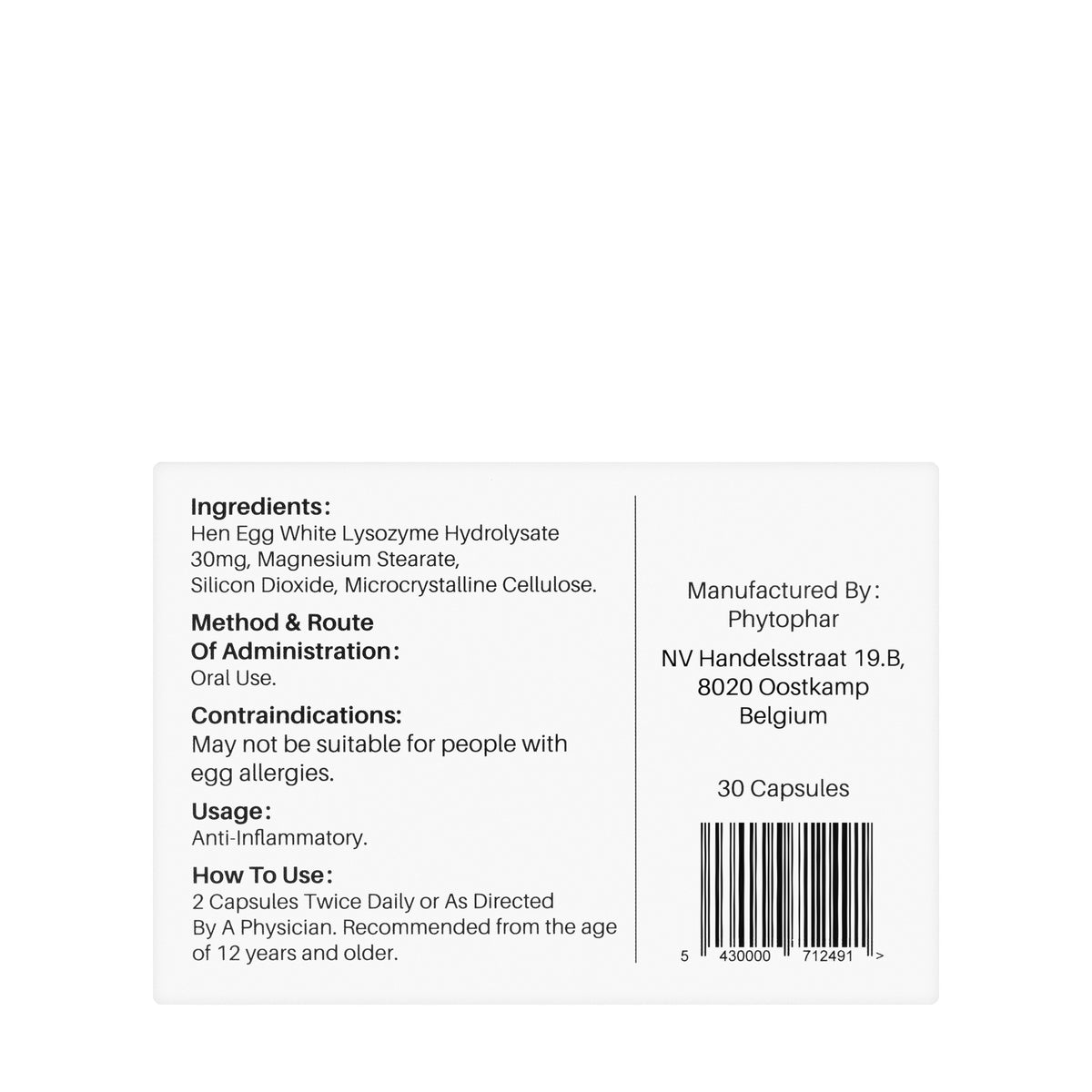 Lyso 30Mg 30 Capsules