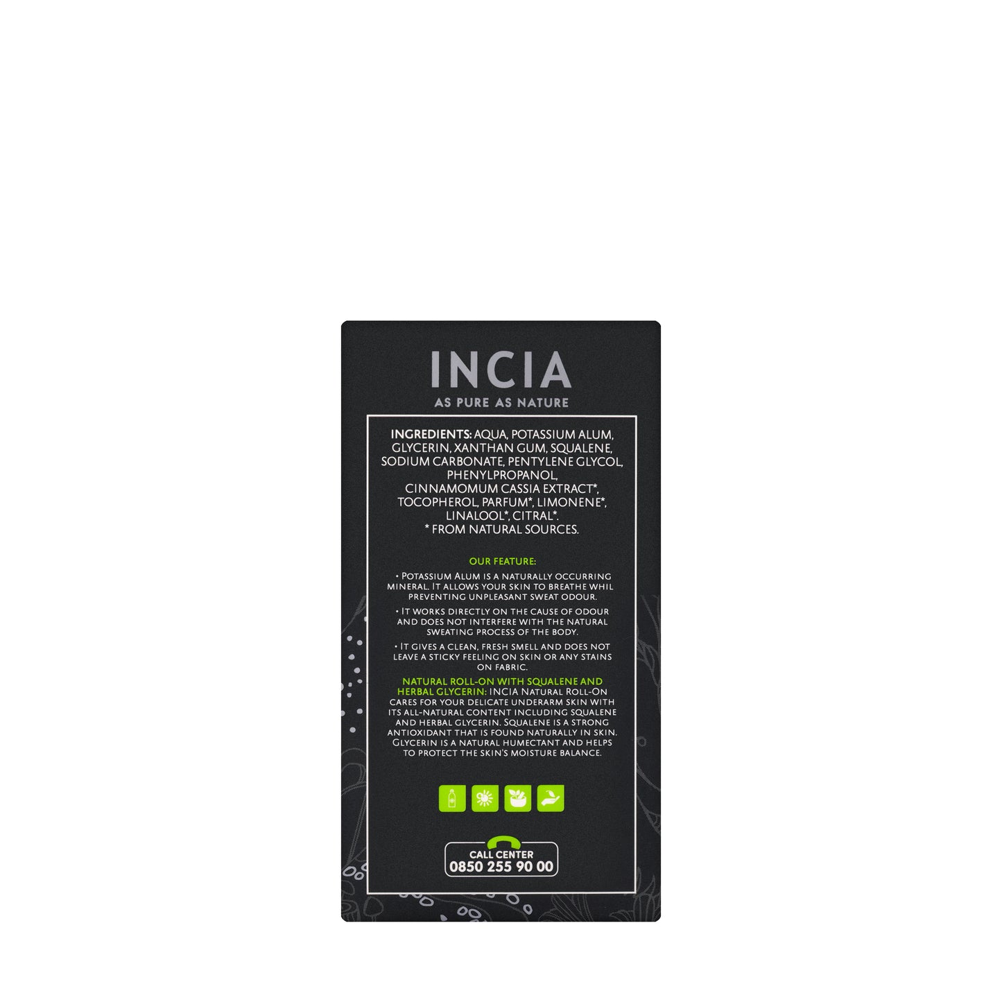 Incia Natural Deodorant Roll Men 50 Ml