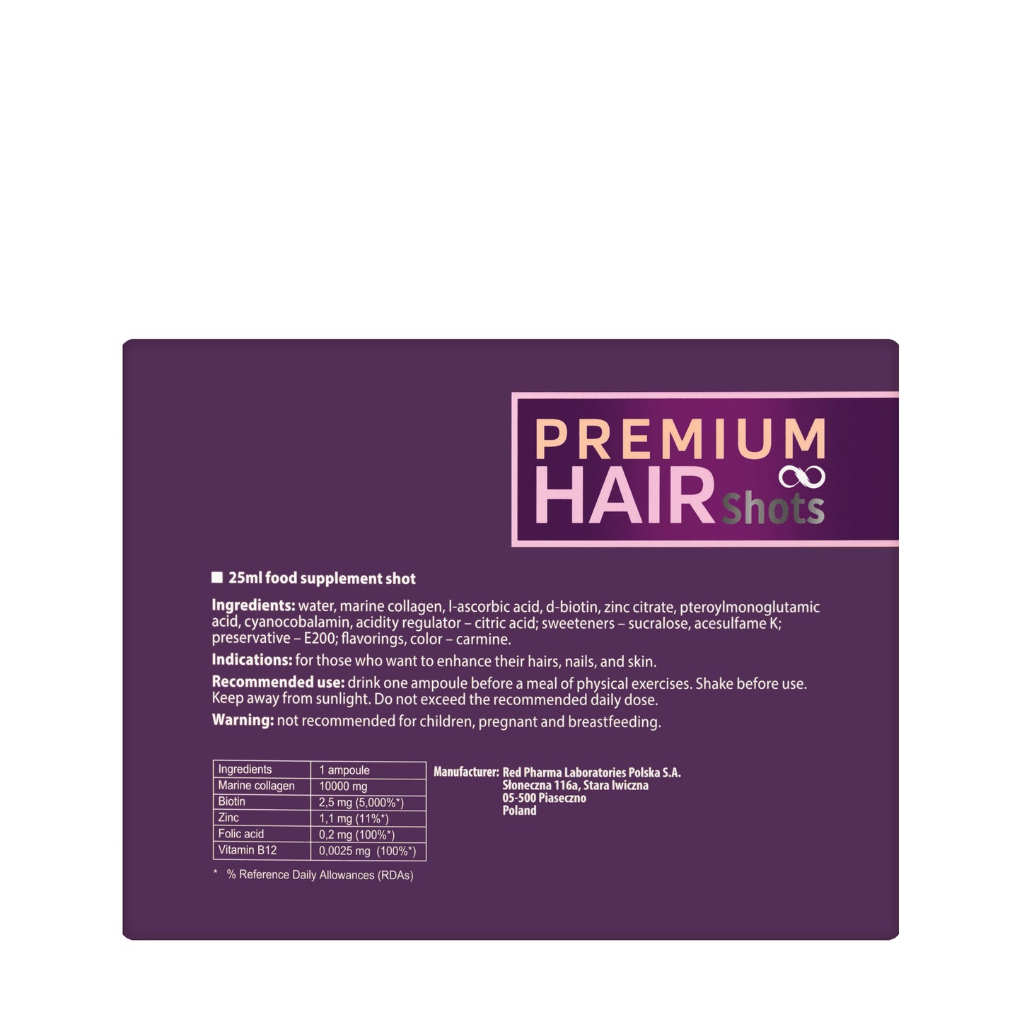 Premium Hair Shots Complete Course 30X25 ml