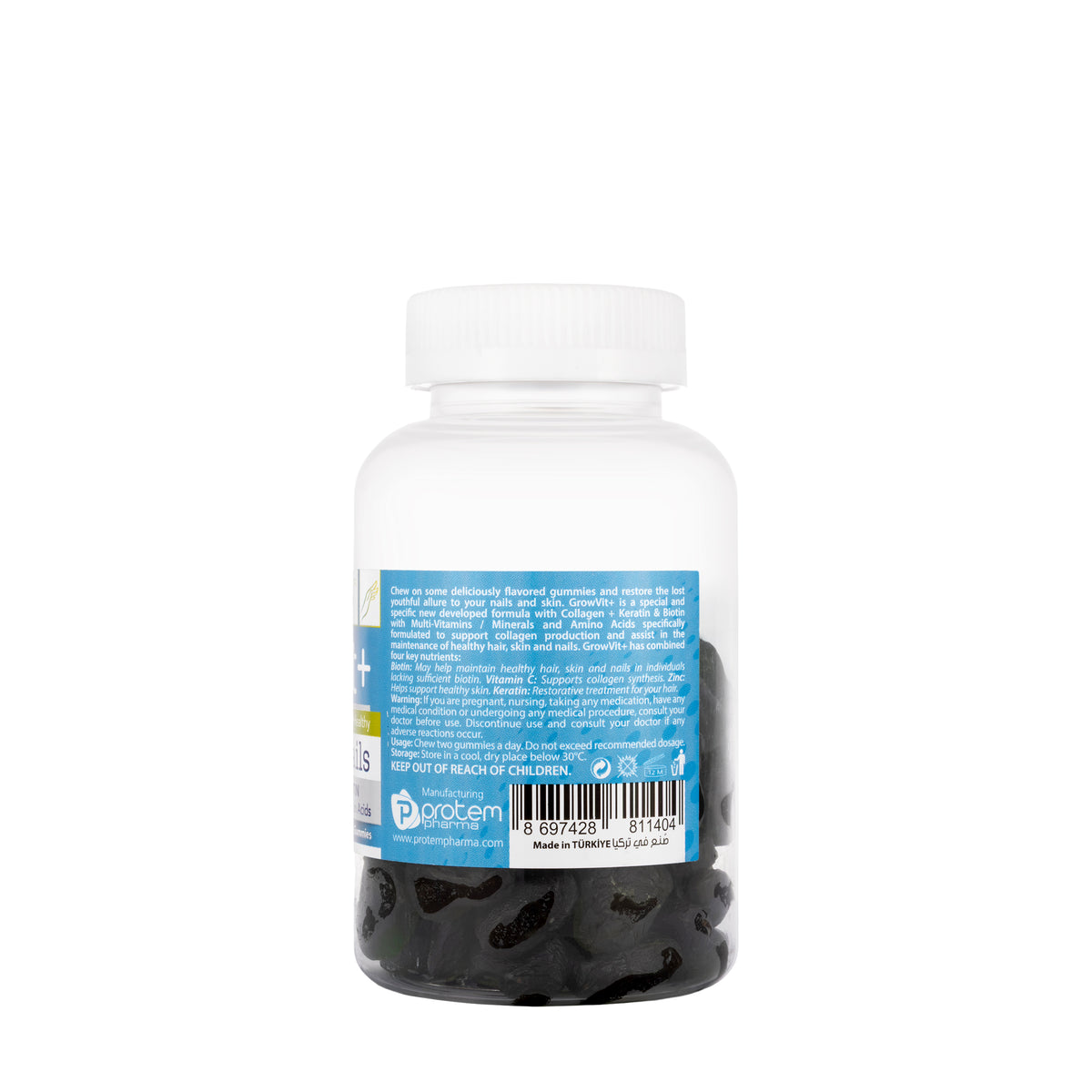 Grow Vit+ Hair,Skin&Nails 60 Gummies