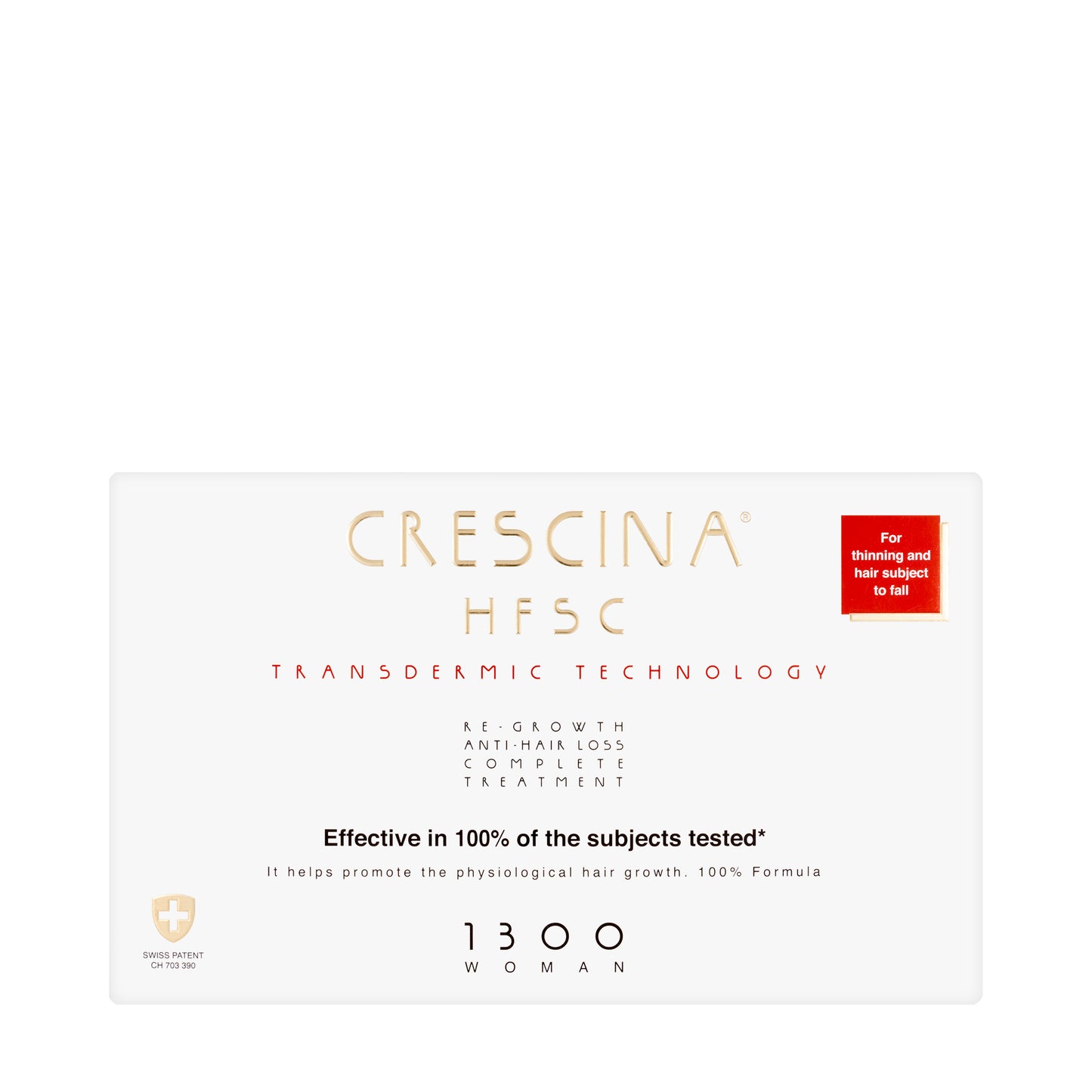 Crescina HFSC Transdermic Re-Growth Thinnig & Hair Subject To Fall [Woman-1300] 10+10 Vials  x 3.5 Ml