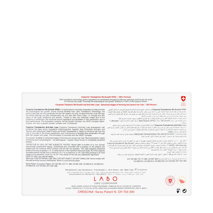 Crescina HFSC Transdermic Re-Growth Thinnig & Hair Subject To Fall [Woman-1300] 10+10 Vials  x 3.5 Ml