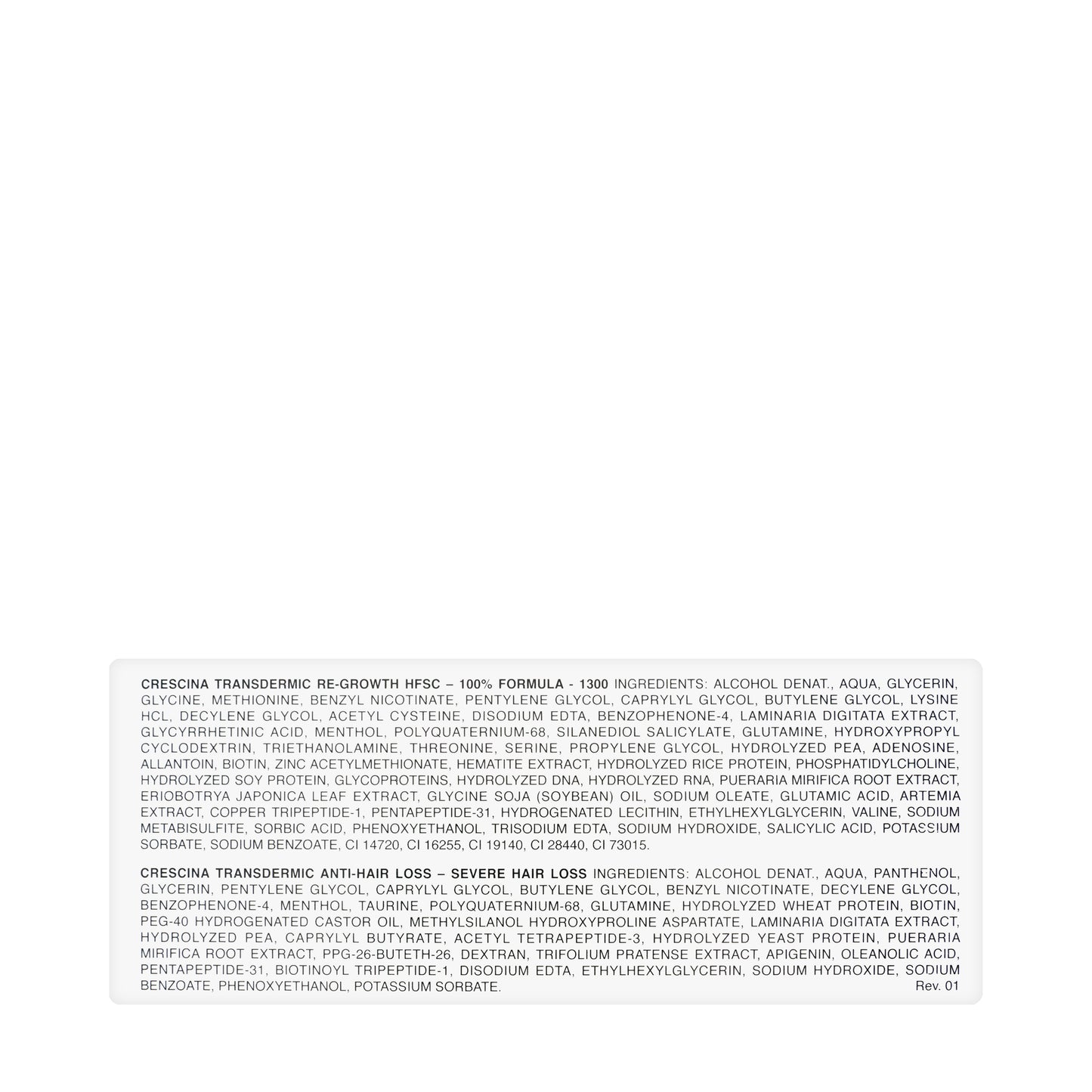 Crescina HFSC Transdermic Re-Growth Thinnig & Hair Subject To Fall [Woman-1300] 10+10 Vials  x 3.5 Ml