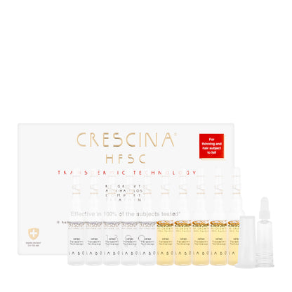 Crescina HFSC Transdermic Re-Growth Thinnig & Hair Subject To Fall [Woman-1300] 10+10 Vials  x 3.5 Ml