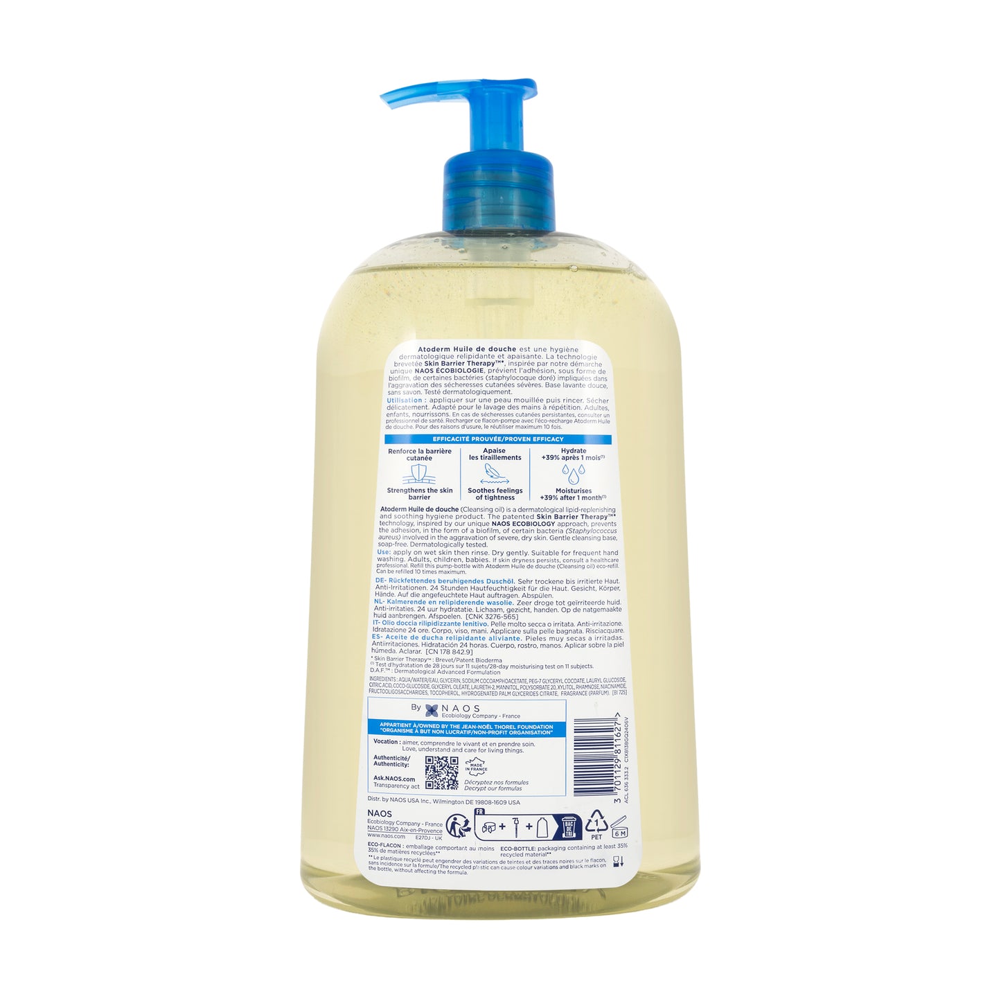 Bioderma Atoderm Huile de Douche Ultra-Nourishing Anti-Irritation Cleansing Oil 1 Litre