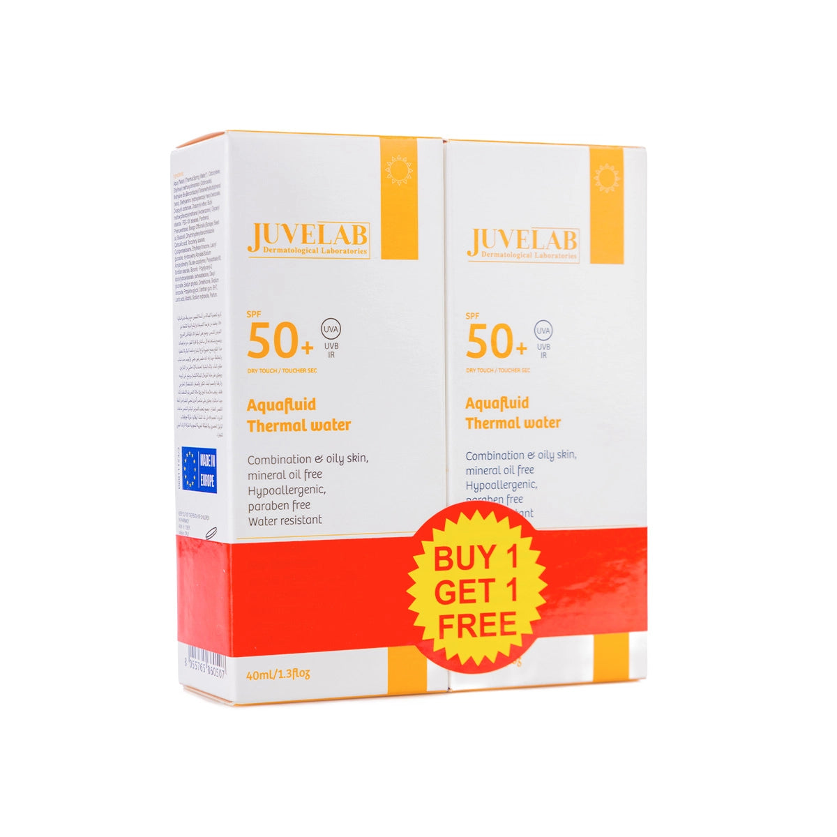 Juvelab Spf 50+  Aqua Fluid 40 Ml 1+1 Offer