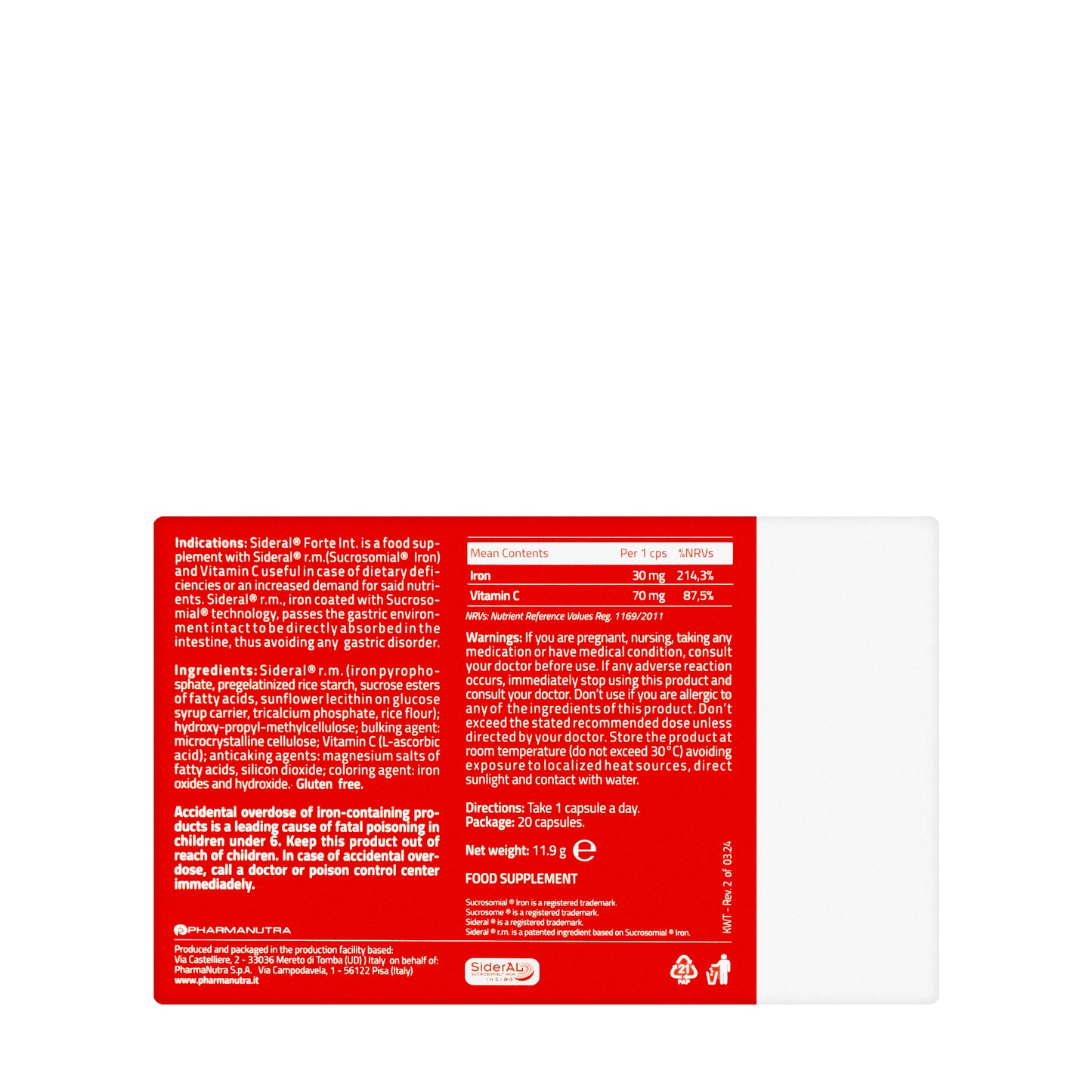 Sideral Forte 20 Capsules