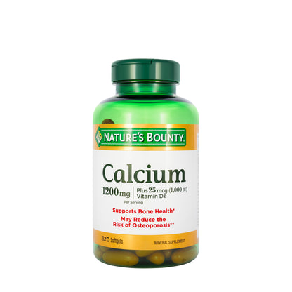 Nature's Bounty Calcium 1200mg plus Vitamin D3 1000IU 120 Softgels