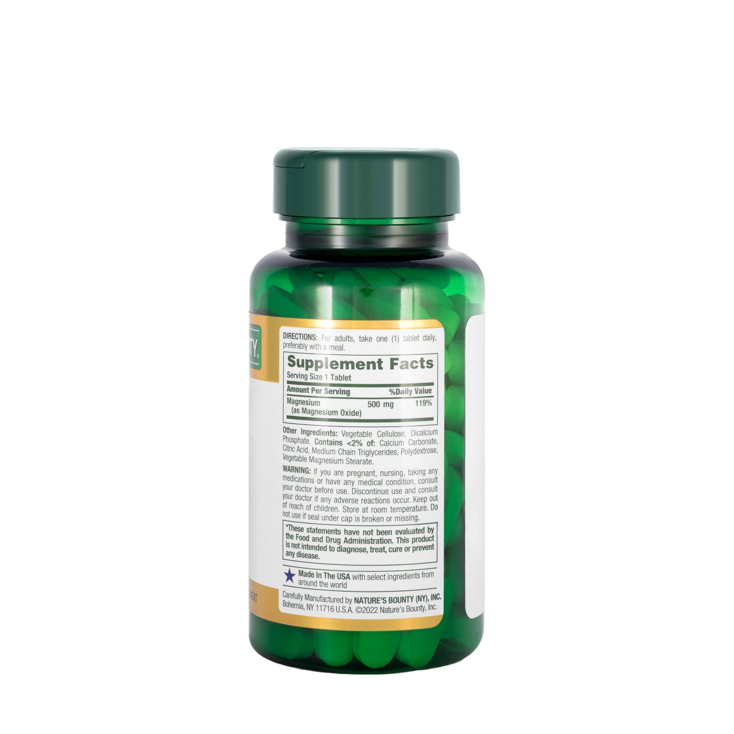 Nature's Bounty Magnesium 500mg 100 Tablet