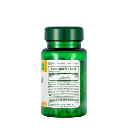 Nature's Bounty Folic Acid 800mcg 250 Tablet