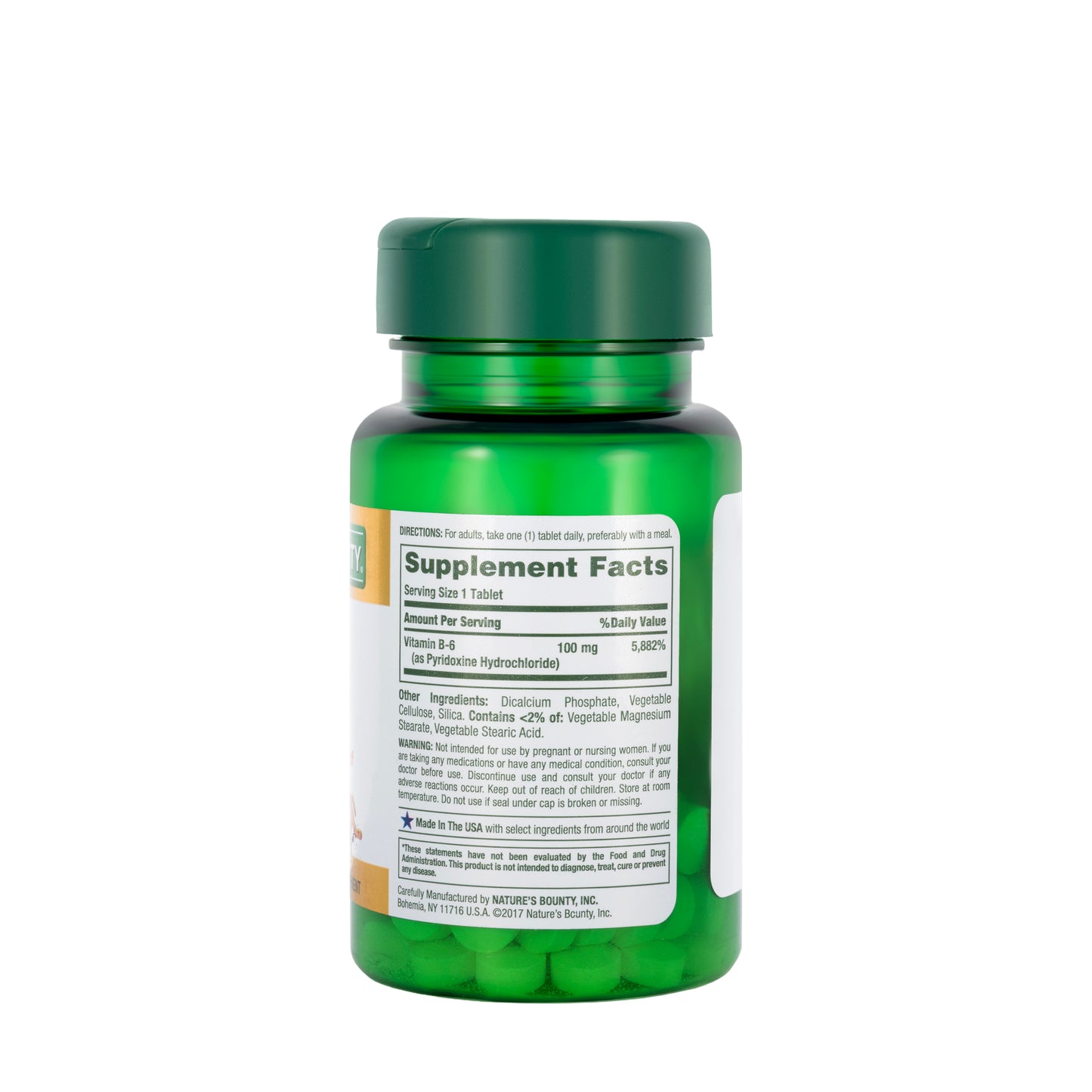 Nature's Bounty Vitamin B-6 100mg 100 Tablet