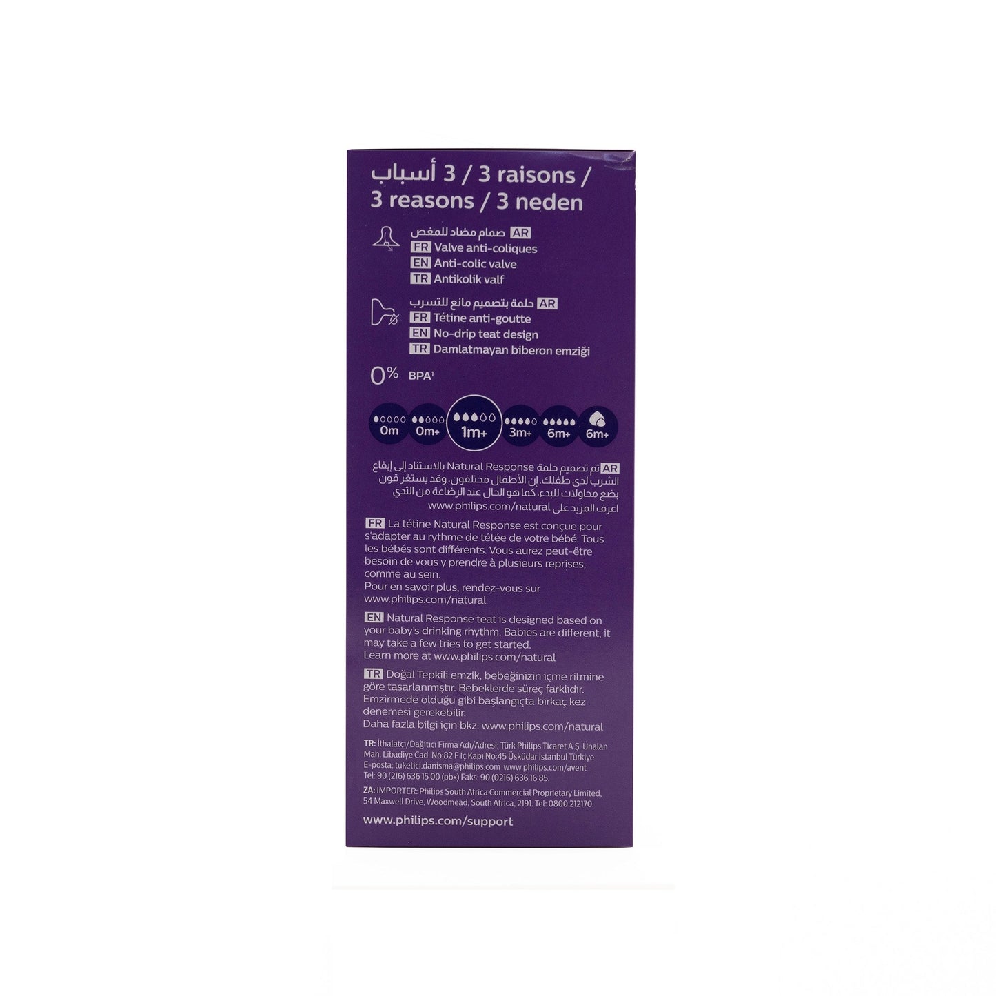 Avent [393] Natural Response Bottle 1M+ 260ML