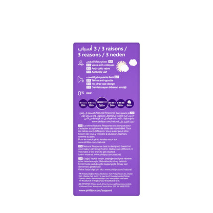 Avent [393] Natural Response Bottle 1M+ 260ML