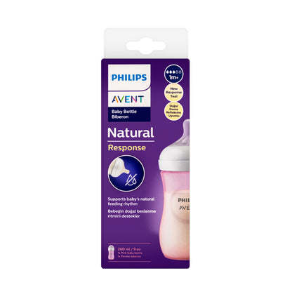 Avent [747] Natural Response Bottle [Pink] 1M+ 260ML
