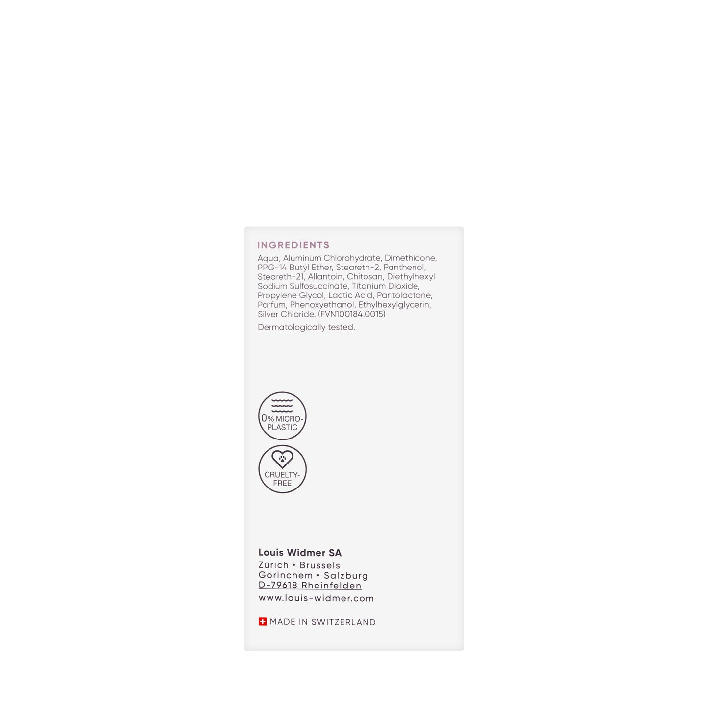 Louis Widmer Deodorant Roll On Perfume 50 Ml