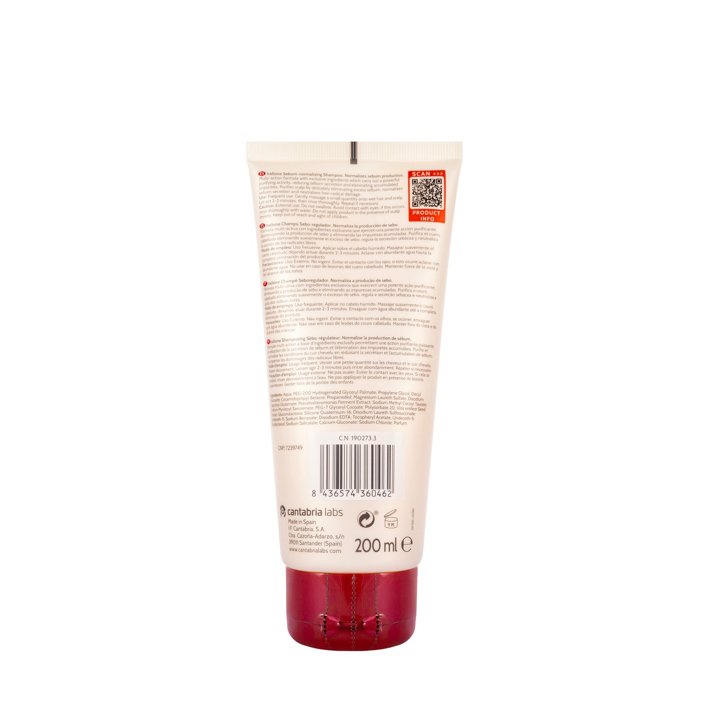 Iraltone Sebum Normalizing shampoo 200 Ml