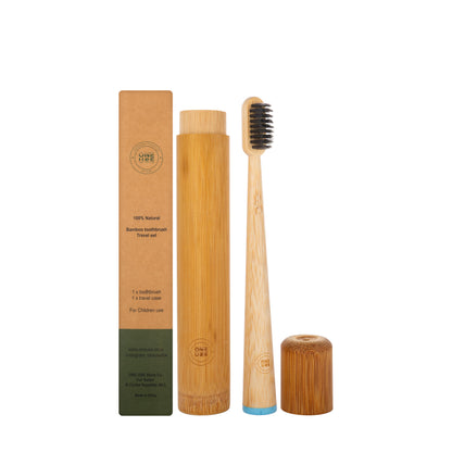 One Use Bamboo Toothbrush Travel Set