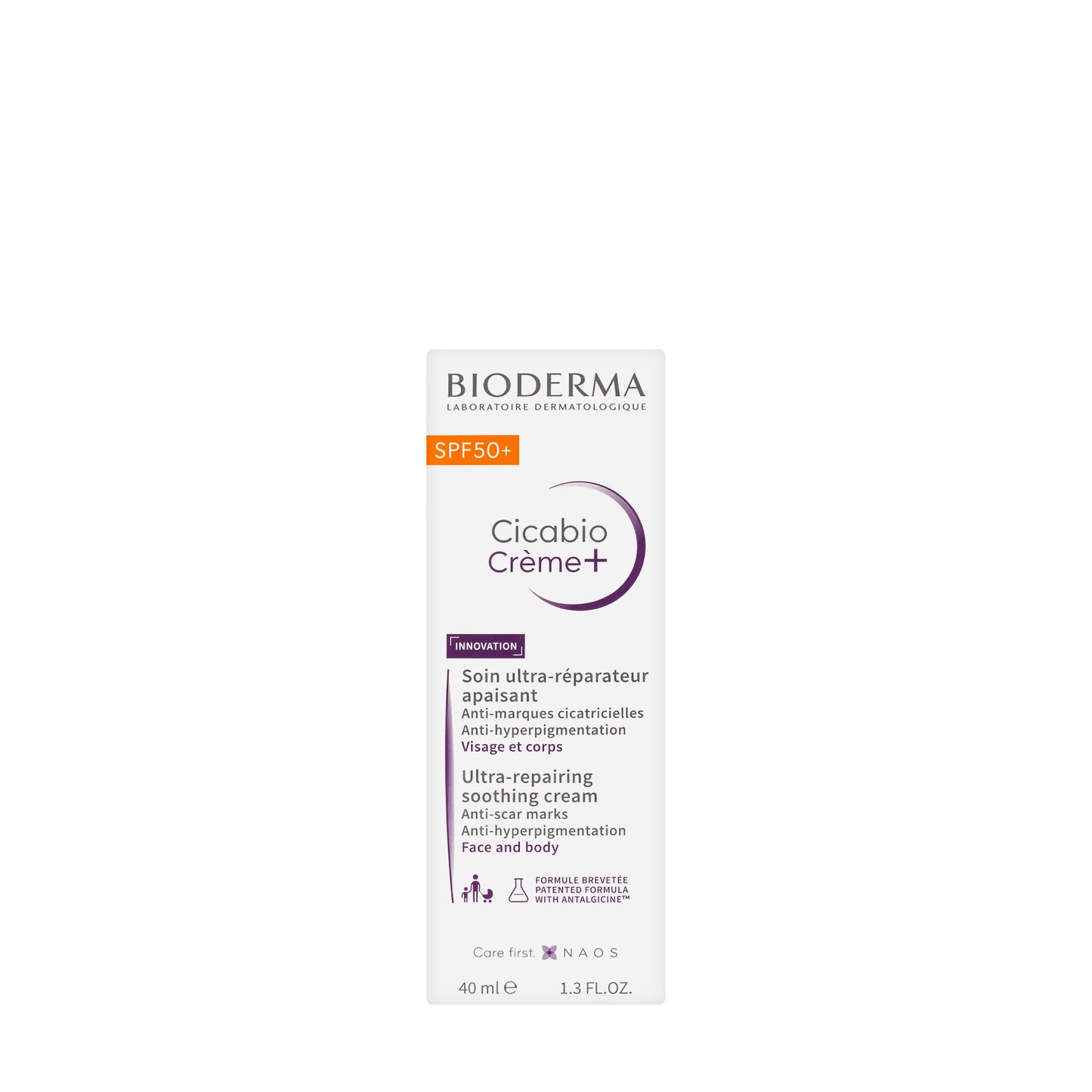 Bioderma Cicabio Crème+ SPF 50+ (Ultra-Repairing Soothing Cream with Very High UV Protection) 40 Ml