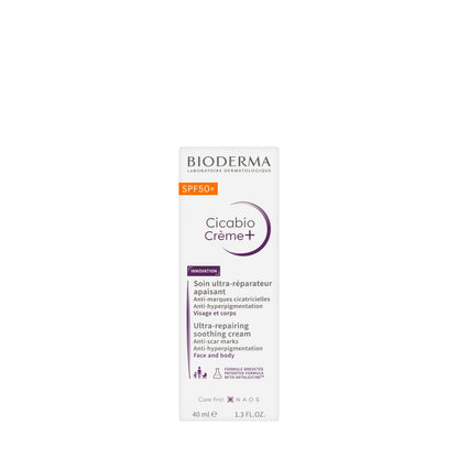 Bioderma Cicabio Crème+ SPF 50+ (Ultra-Repairing Soothing Cream with Very High UV Protection) 40 Ml