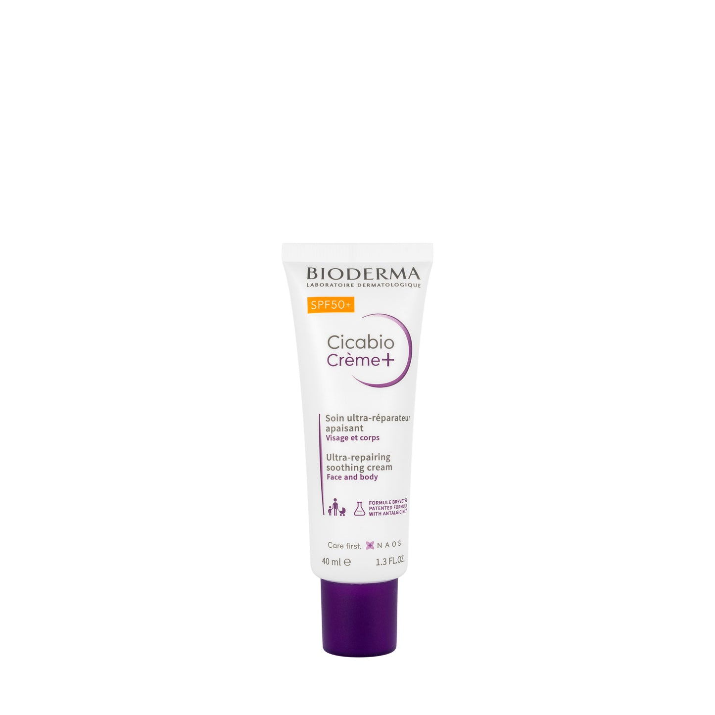 Bioderma Cicabio Crème+ SPF 50+ (Ultra-Repairing Soothing Cream with Very High UV Protection) 40 Ml