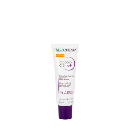 Bioderma Cicabio Crème+ SPF 50+ (Ultra-Repairing Soothing Cream with Very High UV Protection) 40 Ml